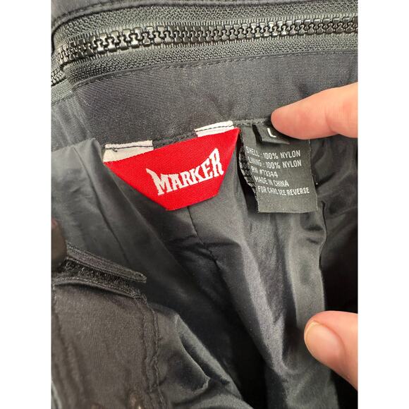 Markers Nylon Suspender Ski Snow Pants Mens Large Black Removable Suspenders - Picture 9 of 13